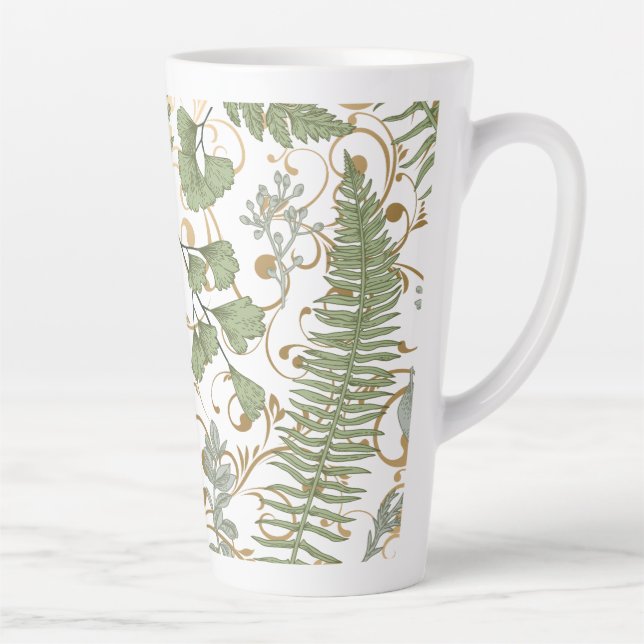 Green und Gold Fern Muster Milchtasse (Rechts)