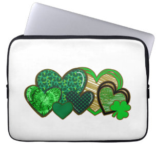 Green und Gold Fun Hört Laptop-Sieb Laptopschutzhülle