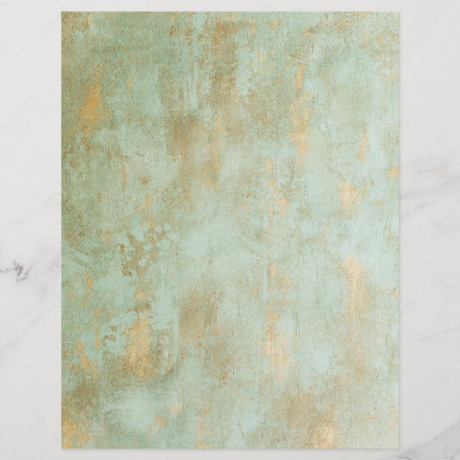 Green und Gold Grunge (Vorderseite)