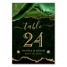 Green und Gold Imitate Glitzer Agate Wedding