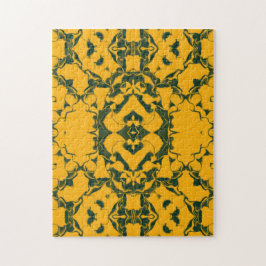 Green und Gold Lacy Kaleidoskop-Muster