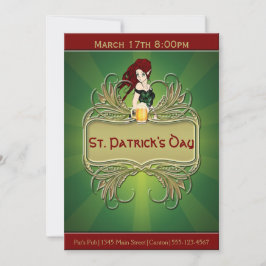 Green und Gold St. Patrick Party Einladung