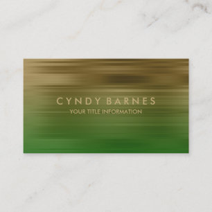 Green und Gold Strip Business Card Visitenkarte