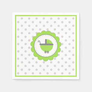Green und Gray Baby Dusche Serviette