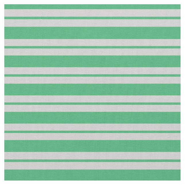 Green und Light Gray Lined Pattern Stoff (Nahaufnahme)
