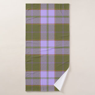 Green und Lila Tartan Kariert schottisch, nahtlos  Badehandtuch