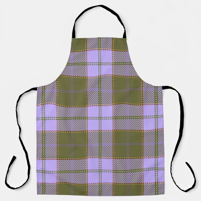 Green und Lila Tartan Kariert schottisch, nahtlos  Schürze (Vorderseite)