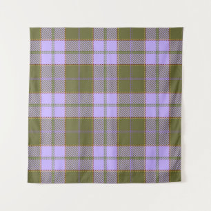 Green und Lila Tartan Kariert schottisch, nahtlos Wandteppich