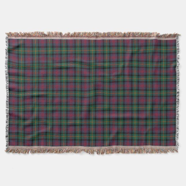 Green und Navy Blue Clan Logan Scottish Kariert Decke (Vorderseite)