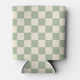 Green und Off White Checkerboard Dosenkühler