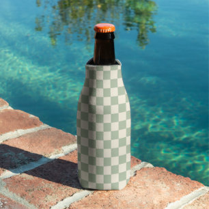 Green und Off White Checkerboard Flaschenkühler