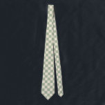 Green und Off White Checkerboard Krawatte<br><div class="desc">Green und Off White Checkerboard</div>