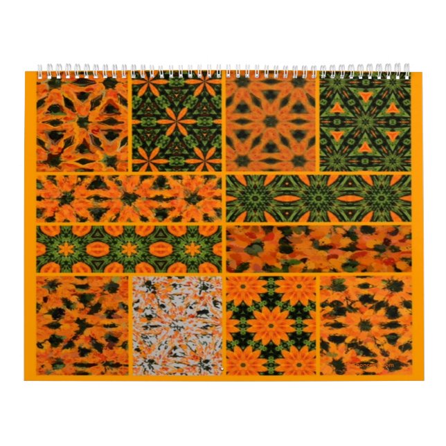 Green und Orange Dahlia Calendar Kalender (Titelbild)