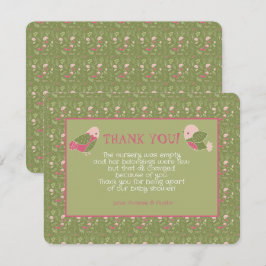 Green und Pink Niedlich Birds Babydusche Vielen Da