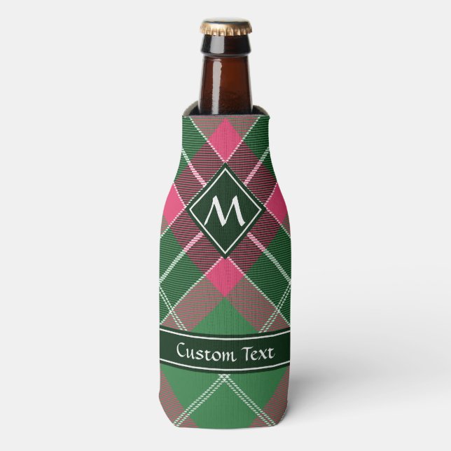 Green und Pink Tartan Flaschenkühler (Flaschenvorderseite)