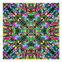 Green und Rainbow Mandala Pattern
