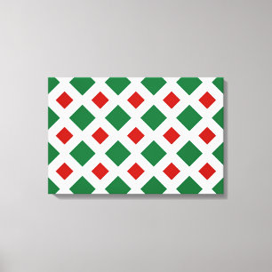 Green und Red Diamonds auf White Leinwanddruck