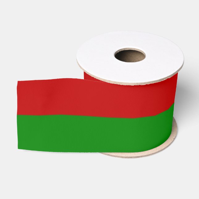 Green und Red Stripes Toksie Turbie Ripsband (Spule)