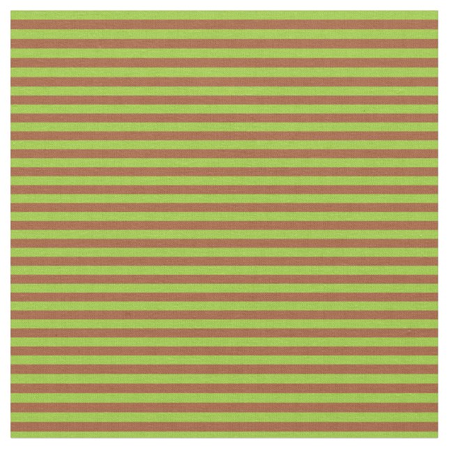 Green und Sienna Streifen Muster Stoff (Nahaufnahme)