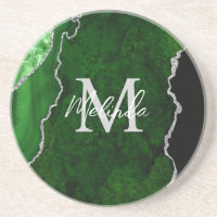 Green und Silver Marble Agate