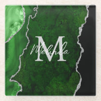 Green und Silver Marble Agate