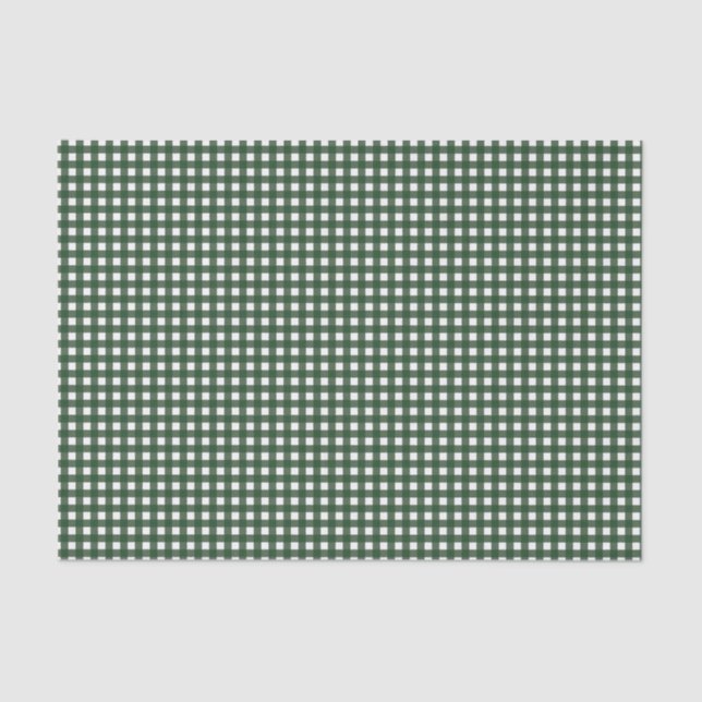 Green und White Gingham Seidenpapier (Vorderseite)