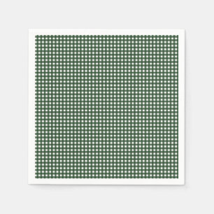 Green und White Gingham Serviette