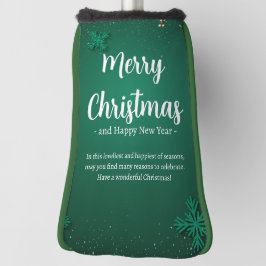 Green und White Simple Christmas Day Best Putter Golf Headcover