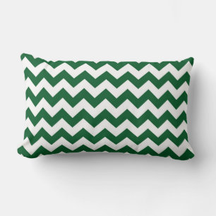 Green und White Zigzag Lendenkissen