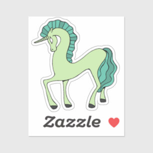 Green Unicorn Aufkleber