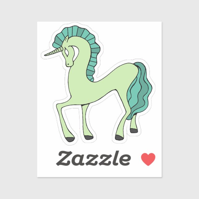 Green Unicorn Aufkleber (Blatt)