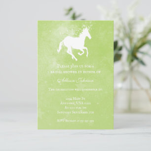 Green Unicorn Brautparty Einladung