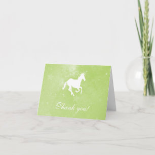 Green Unicorn Mariage Merci Cartes