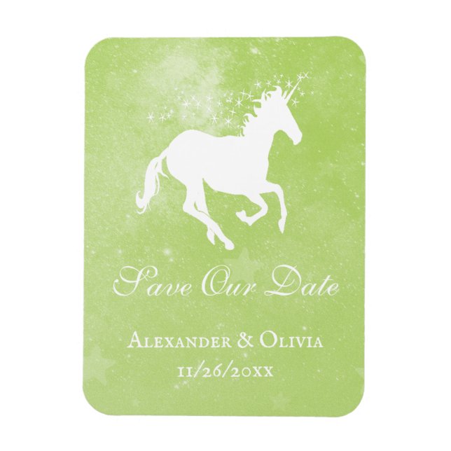 Green Unicorn speichern das Datumsfenster Magnet (Vertikal)