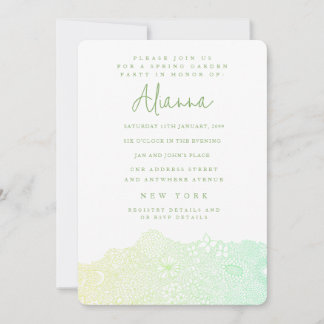 Green Unique Garden Scene Artist Geburtstagsparty Einladung