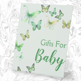 Green Unisex Kleine Butterfly Babydusche Geschenke Sockelschild