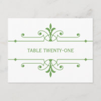 Green v2 Extravagant Ornamental-Tischnummer Postka