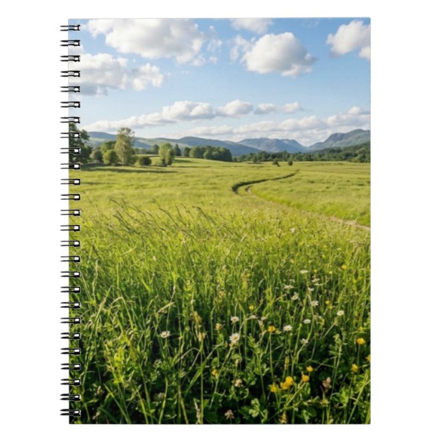 ​Green Valley & Mountains Nature Journal Notizblock (Vorderseite)