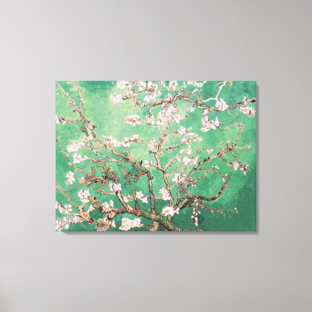 Green Van Gogh Almond Bllossoms Leinwanddruck (Vorderseite)
