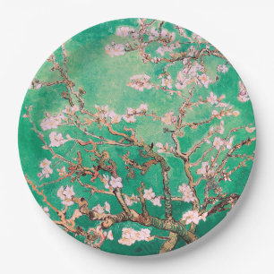 Green Van Gogh Almond Bllossoms Pappteller