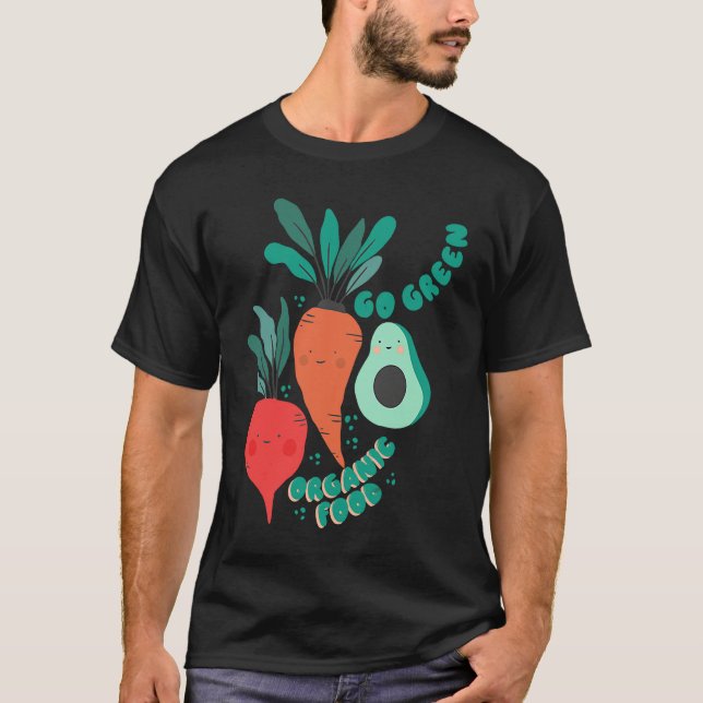 Green Vegan Plastic Free Save Earth  2 T-Shirt (Vorderseite)