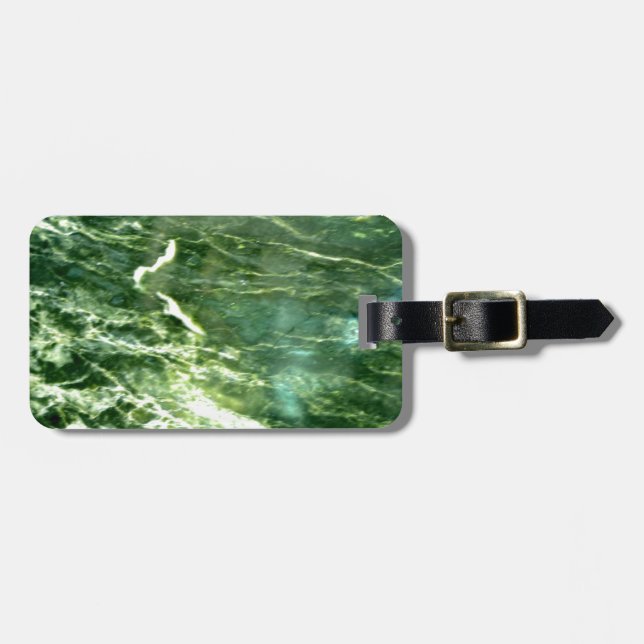 Green Verde Alpi Marble Gepäckanhänger (Vorderseite horizontal)