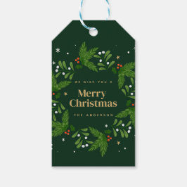 Green Verlass Snowflake Frohe Weihnachten Geschenkanhänger