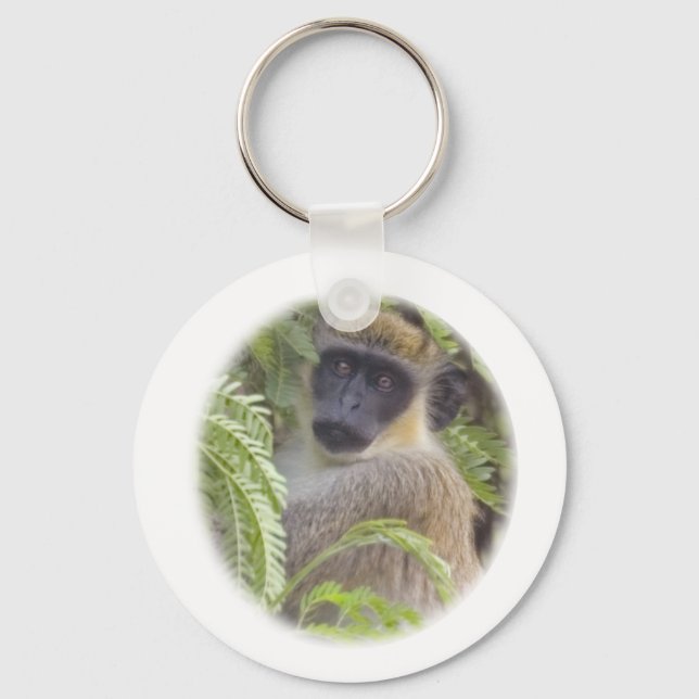 Green Vervet Monkey Schlüsselanhänger (Vorderseite)