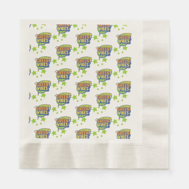 Green Vibes, World Environment Day, Rett THE Earth Serviette (Vorderseite)