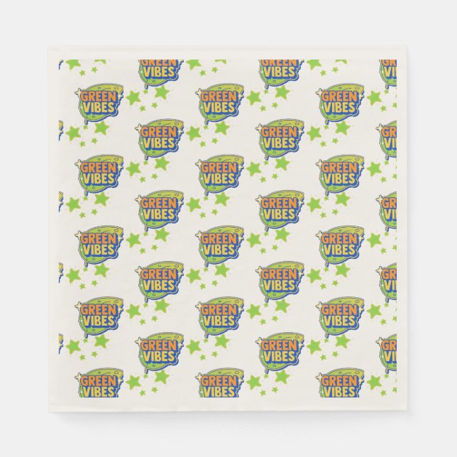 Green Vibes, World Environment Day, Rett THE Earth Serviette (Vorderseite)