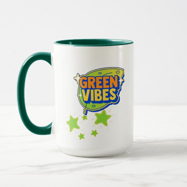 Green Vibes, World Environment Day, Rett THE Earth Tasse (Links)