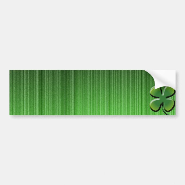 Green Vierblättriges Kleeblatt Autoaufkleber (Vorne)