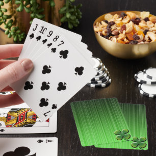 Green Vierblättriges Kleeblatt Spielkarten