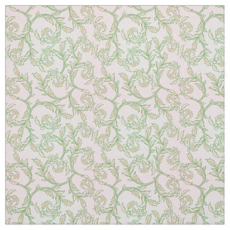 Green Vine Pattern Decorative Textile Fabric Stoff
